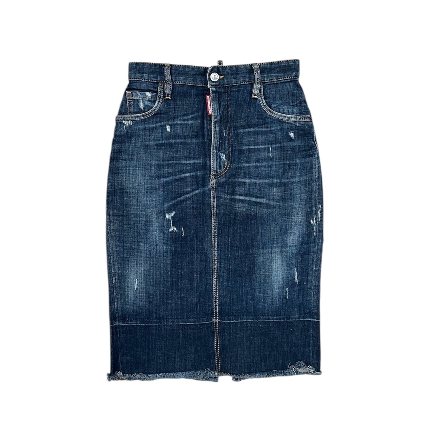 2017 Dsquared2 Denim Knee Length Skirt
