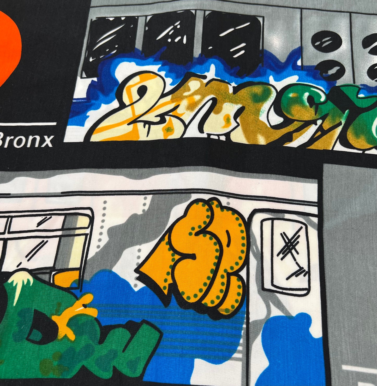 2000s Up Roc NY subway graffiti s/s button up shirt