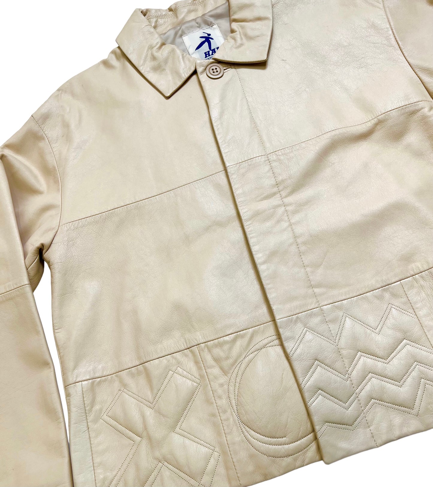 Vintage Hai Sporting Gear Issey Miyake cropped leather jacket
