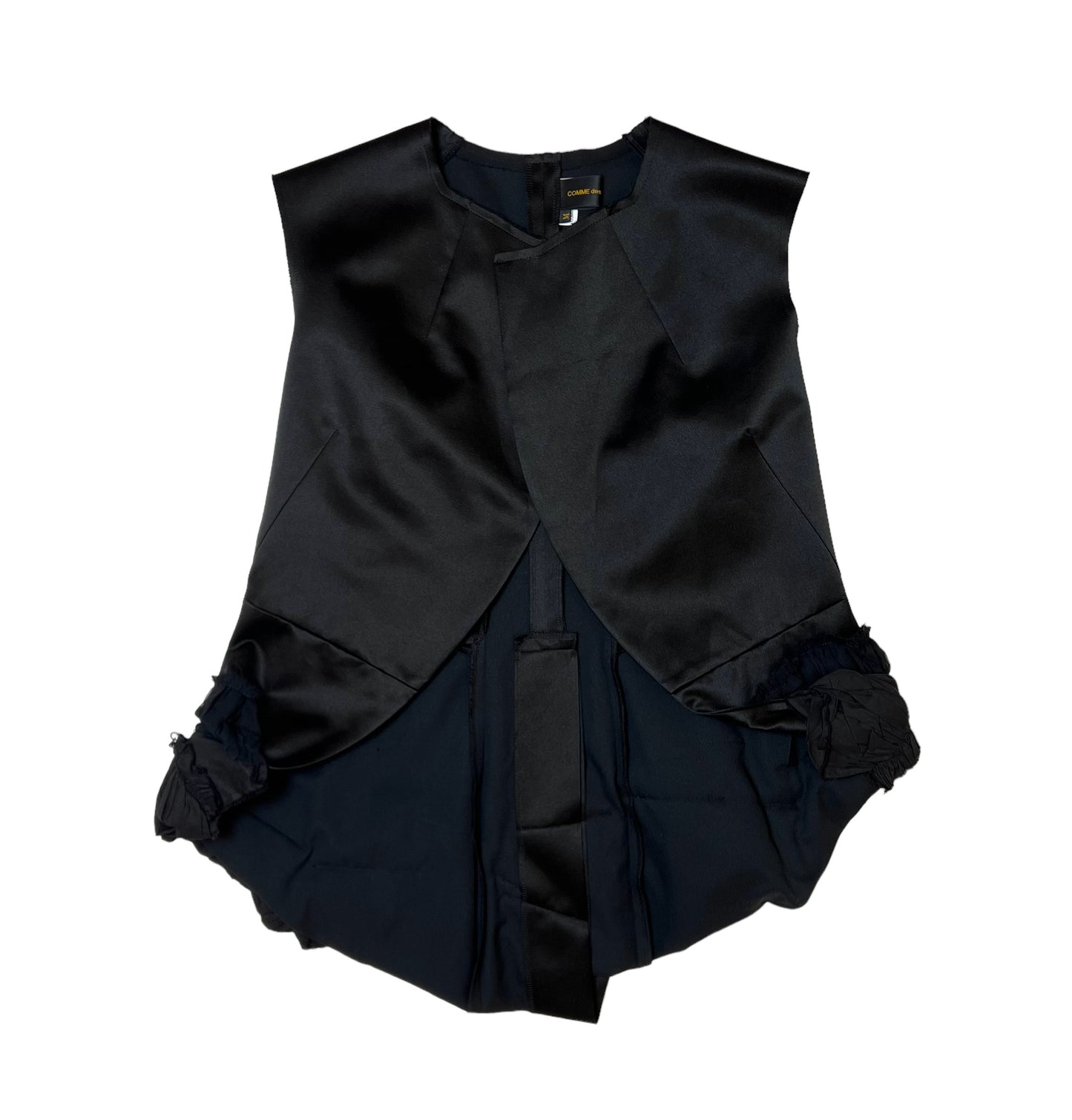 2012 COMME des GARÇONS ruched appliqué vest