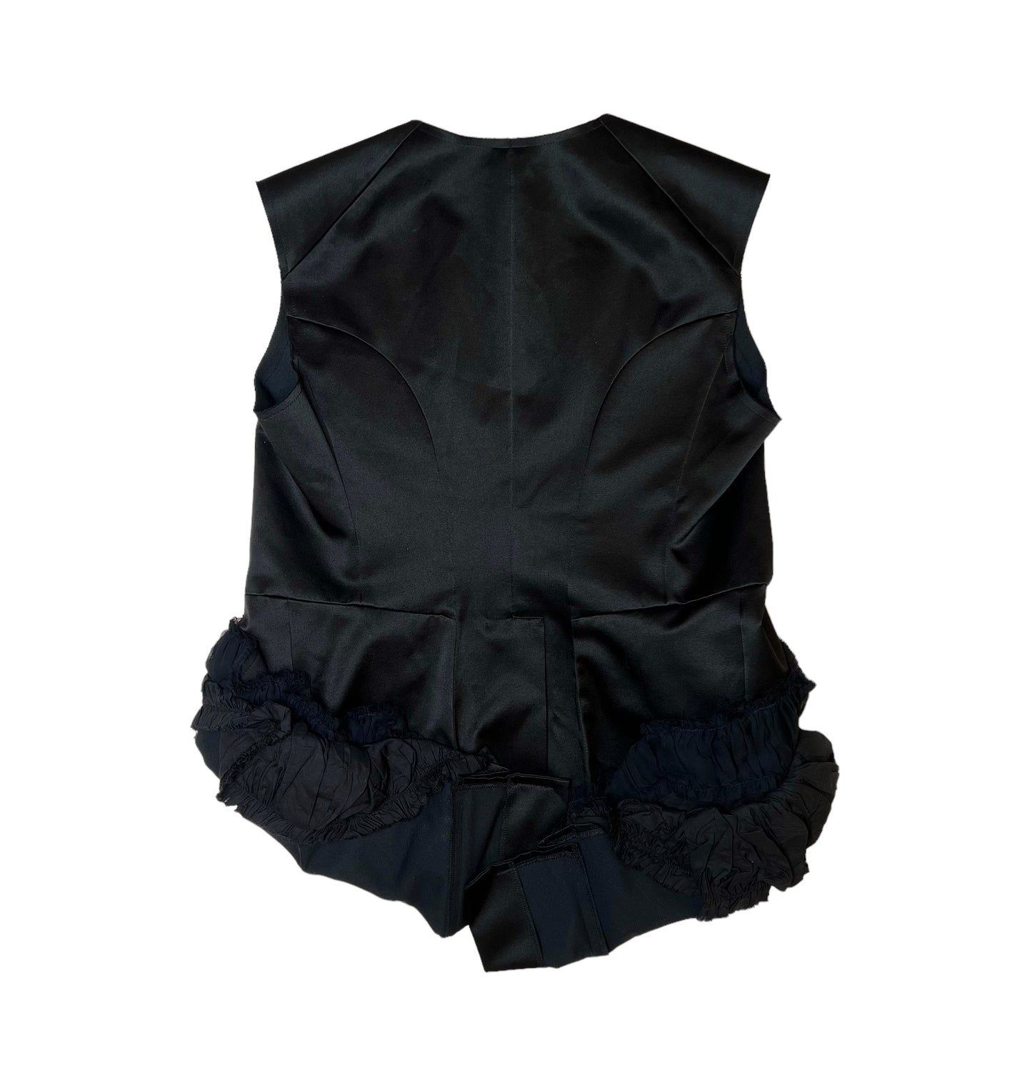 2012 COMME des GARÇONS ruched appliqué vest