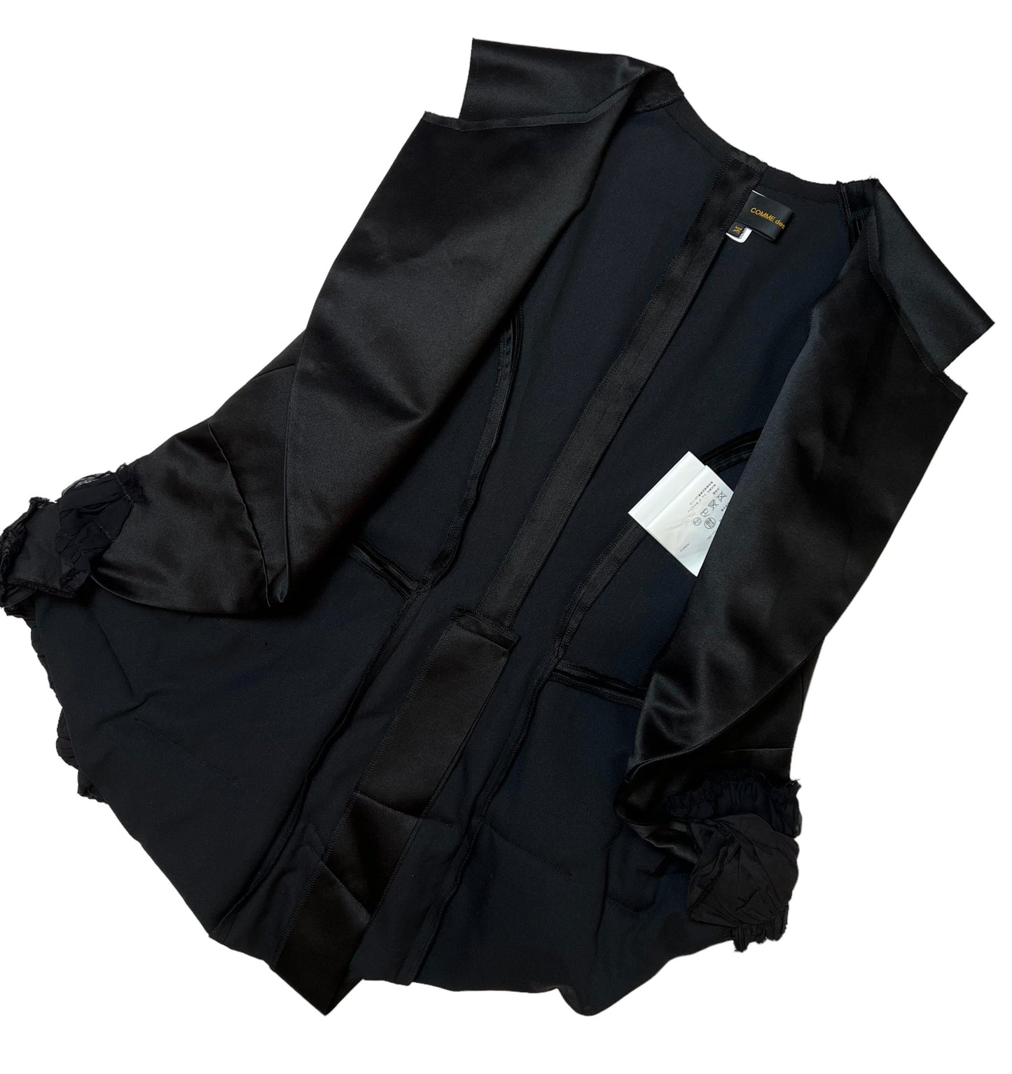 2012 COMME des GARÇONS ruched appliqué vest