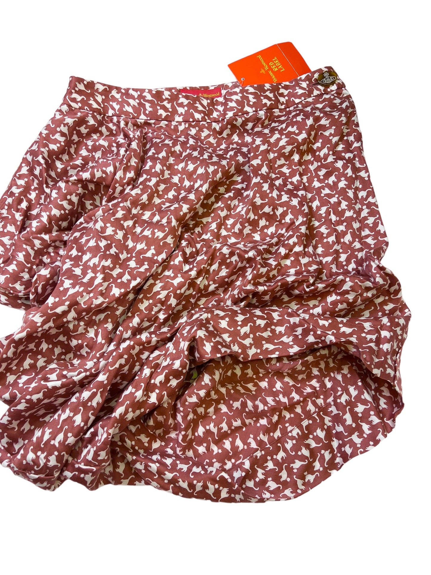 Deadstock Vivienne Westwood Red Label asymmetrical cat skirt