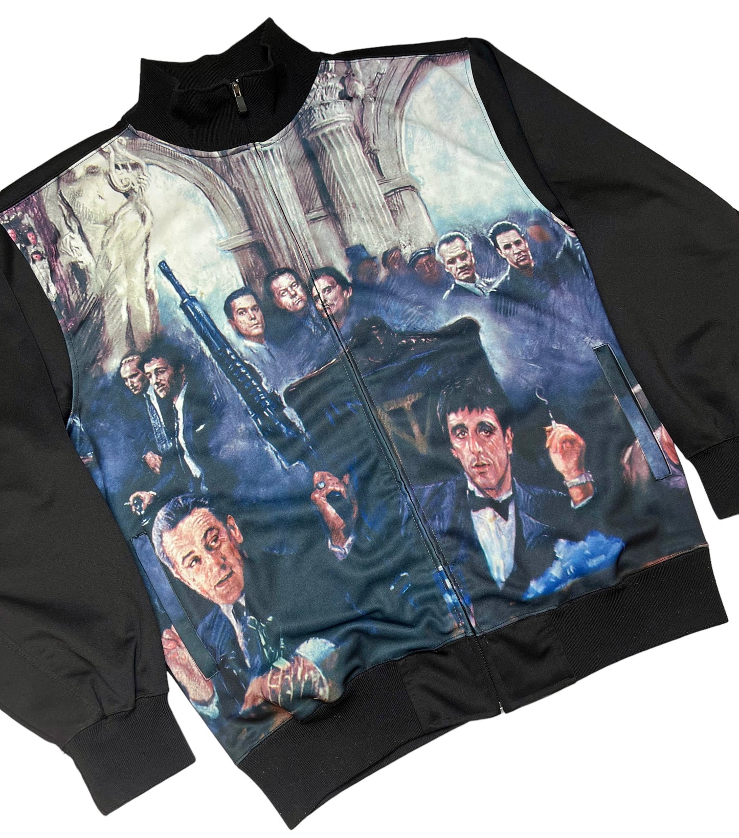 2000s SMX Scarface Goodfellas Sopranos bootleg track jacket XL