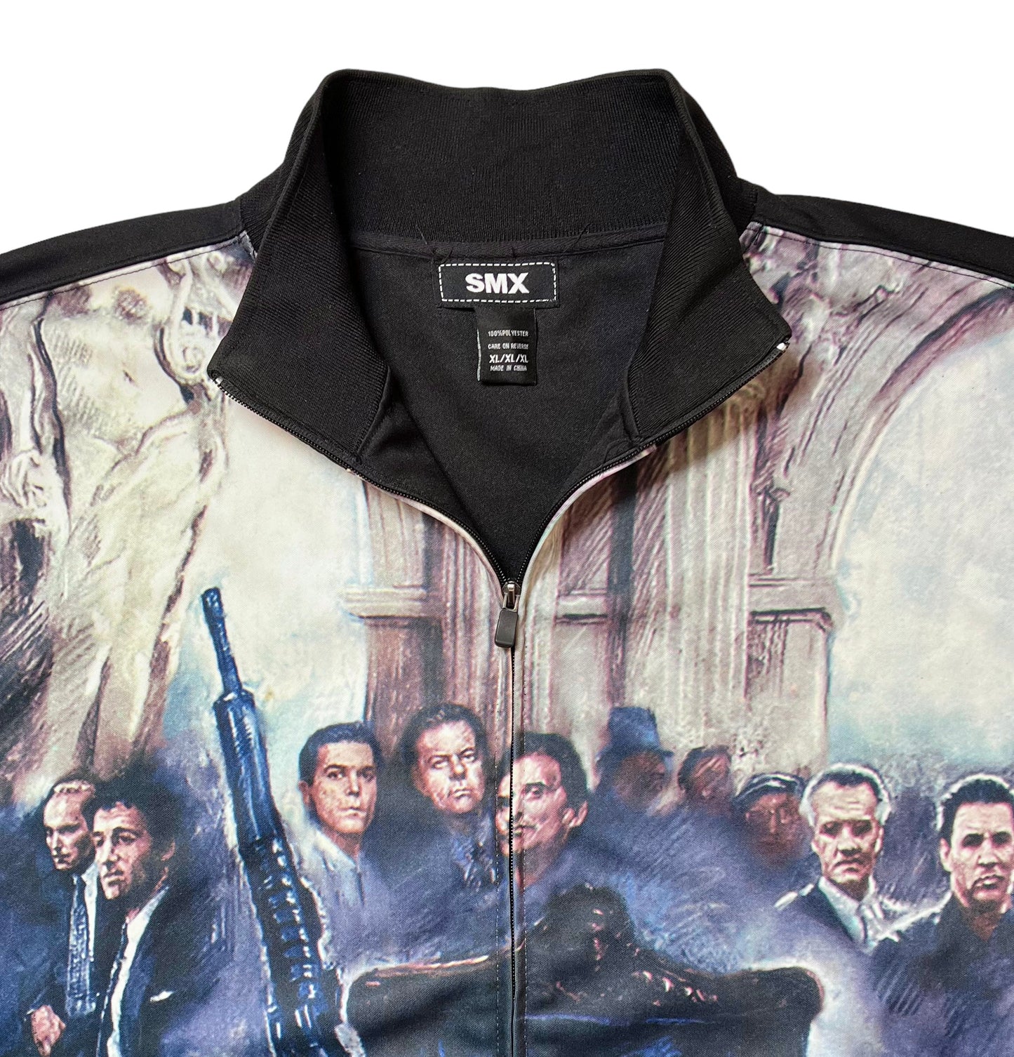 2000s SMX Scarface Goodfellas Sopranos bootleg track jacket XL