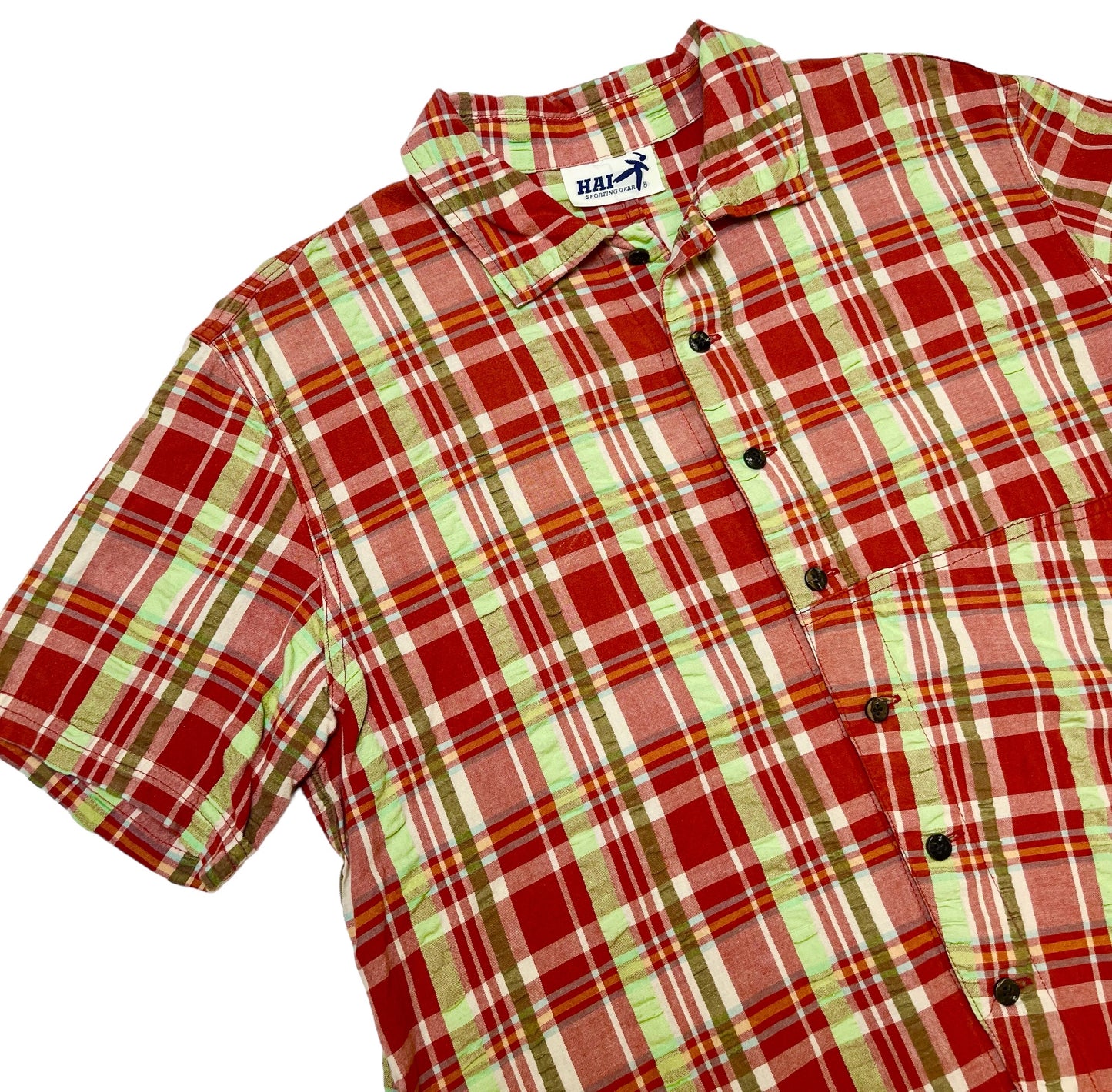 Vintage Hai Sporting Gear Issey Miyake seersucker s/s button up shirt