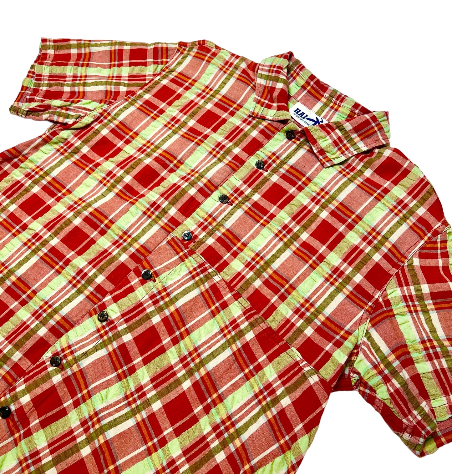 Vintage Hai Sporting Gear Issey Miyake seersucker s/s button up shirt