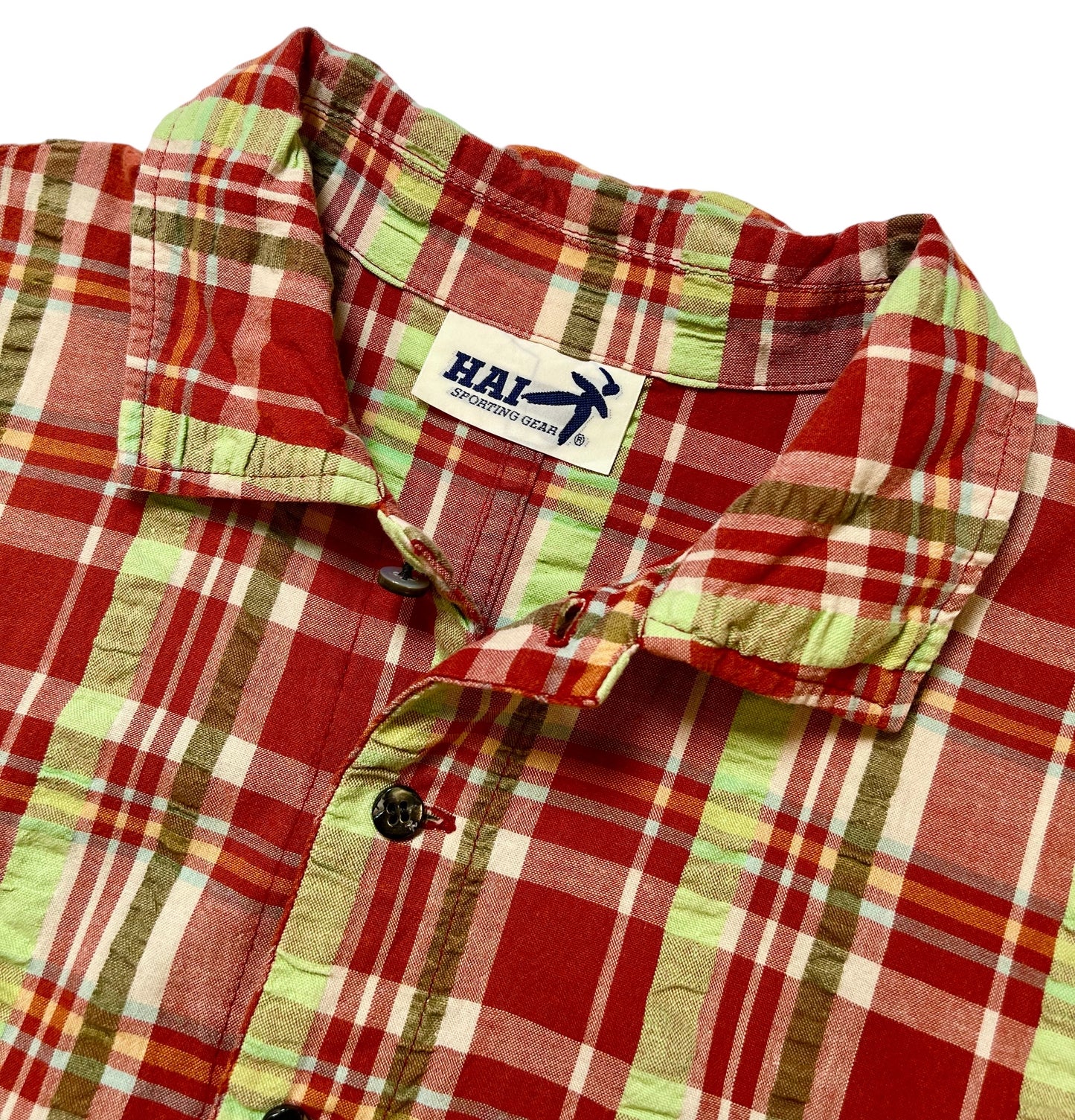Vintage Hai Sporting Gear Issey Miyake seersucker s/s button up shirt