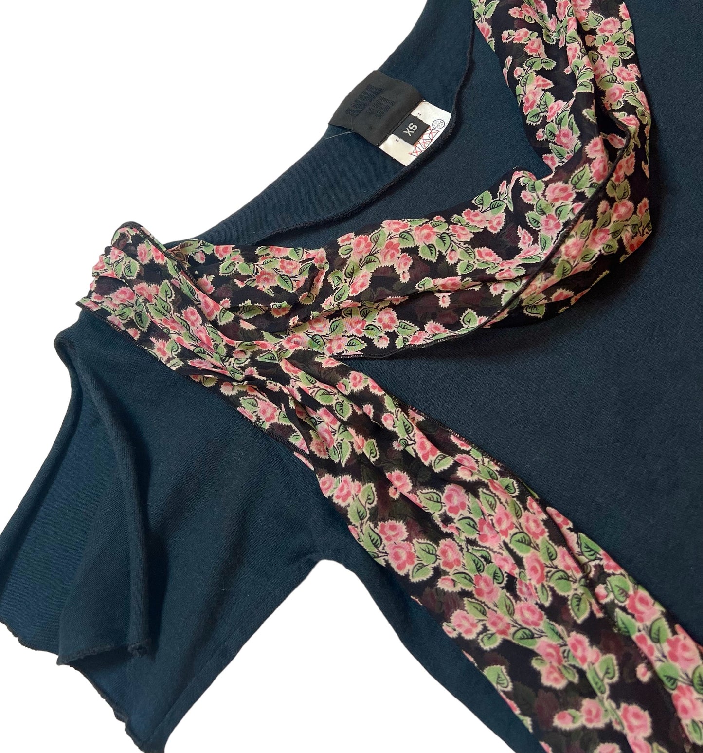 2000s Anna Sui scarf wrap t-shirt