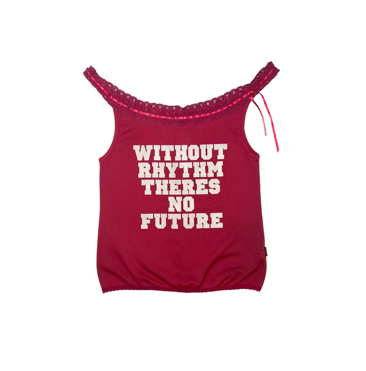 2000s Hysteric Glamor gathered lace basketball jersey