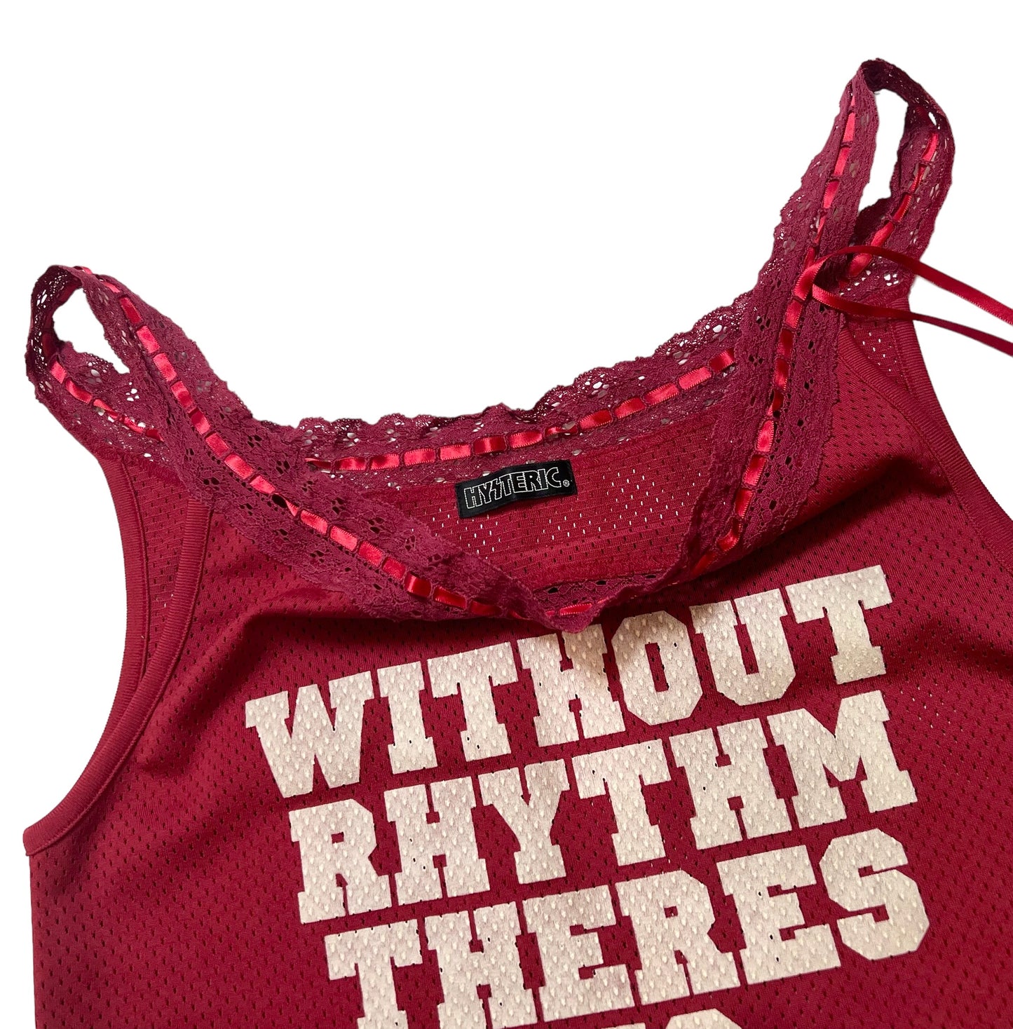 2000s Hysteric Glamor gathered lace basketball jersey