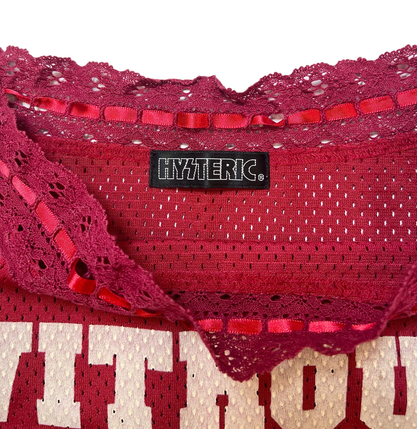2000s Hysteric Glamor gathered lace basketball jersey