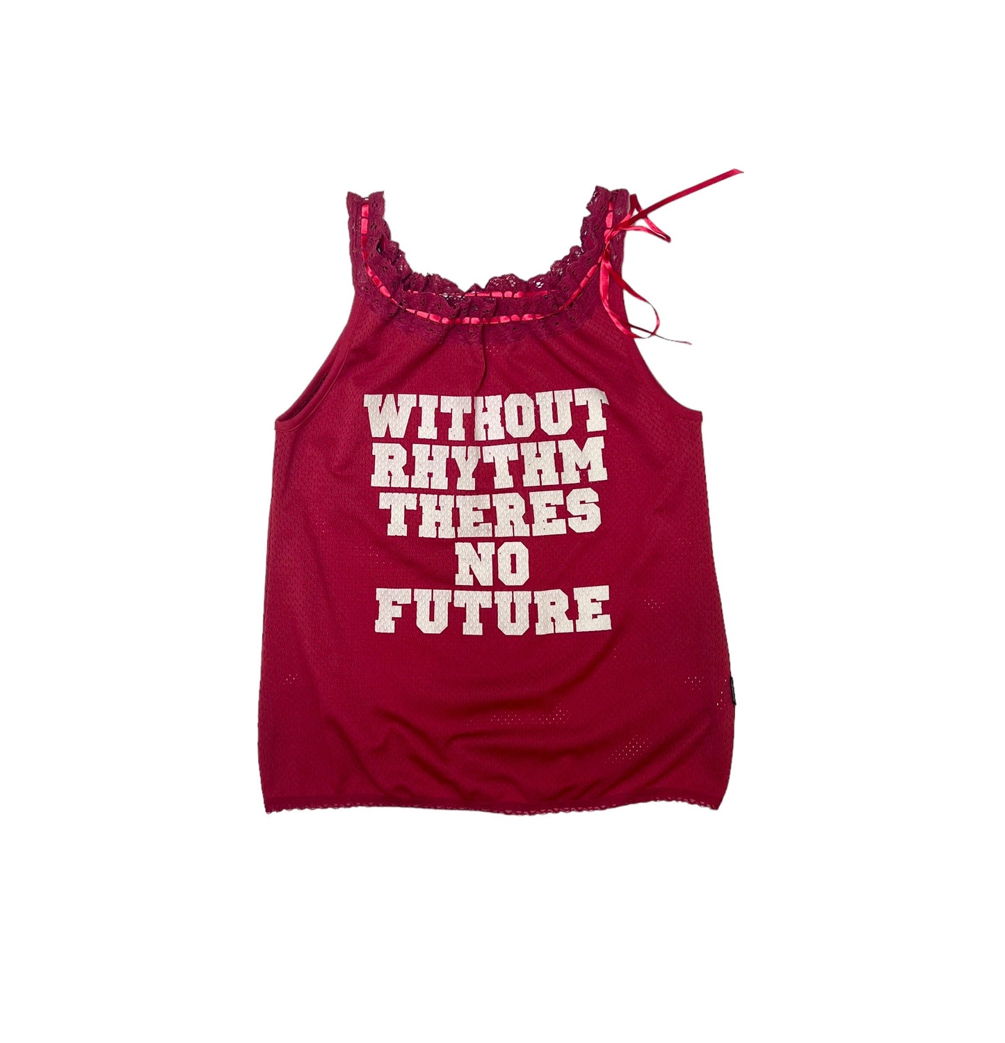 2000s Hysteric Glamor gathered lace basketball jersey