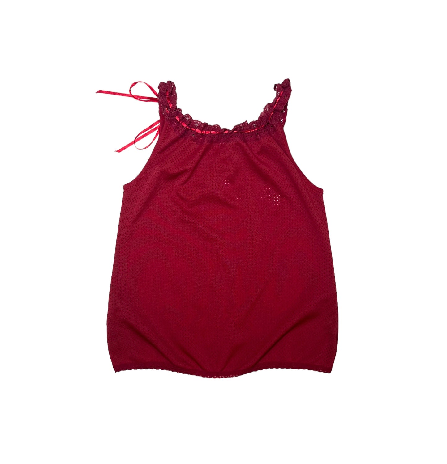 2000s Hysteric Glamor gathered lace basketball jersey