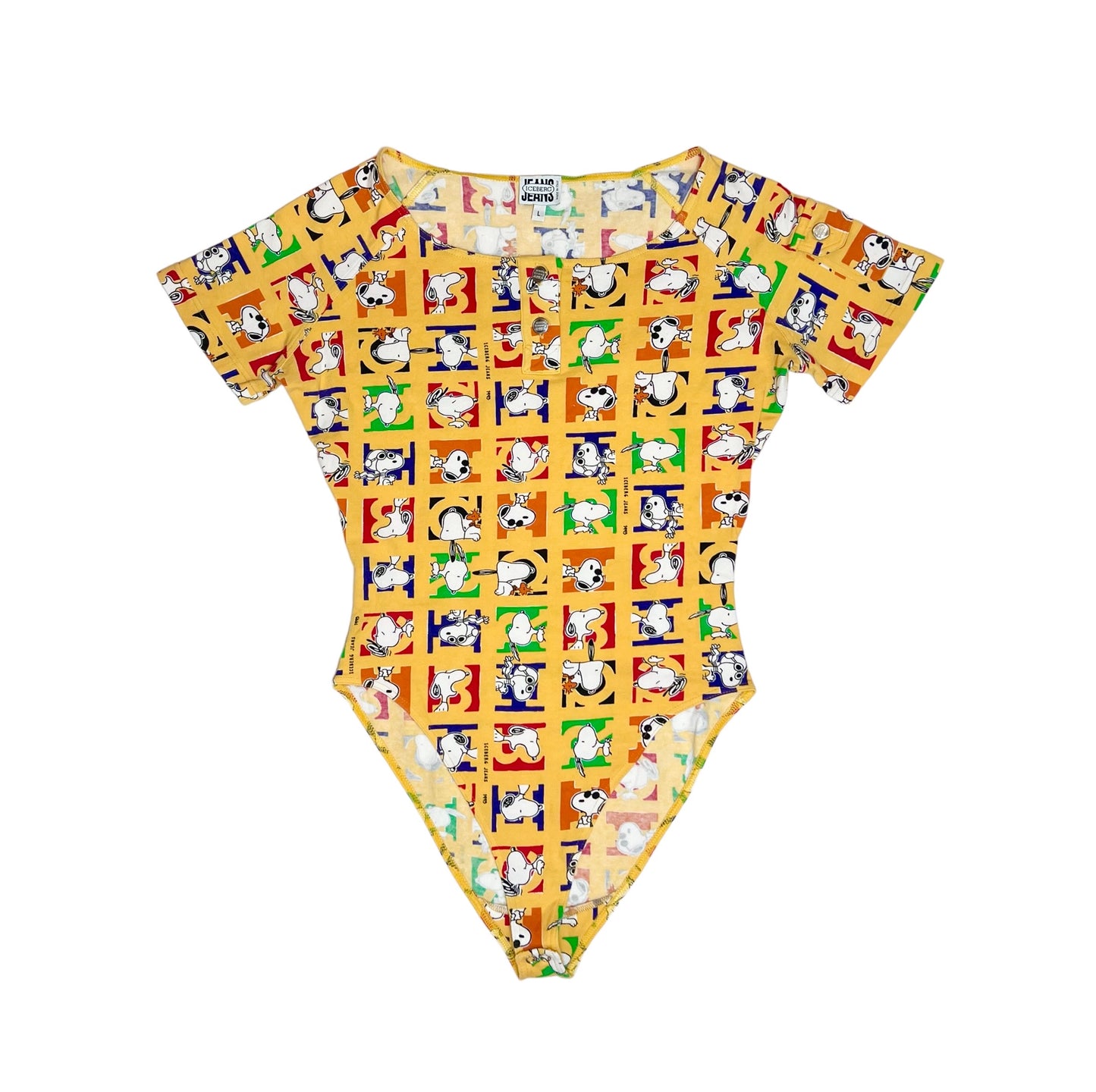 1995 Iceberg Jeans Snoopy body suit / pant set