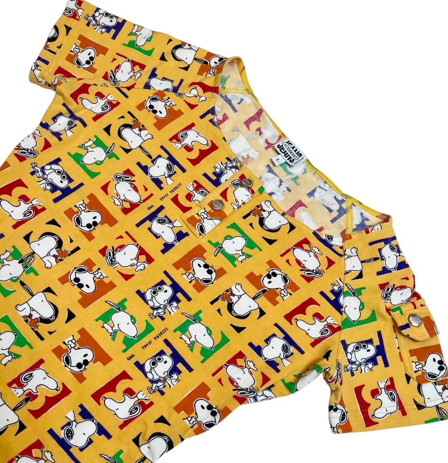 1995 Iceberg Jeans Snoopy body suit / pant set