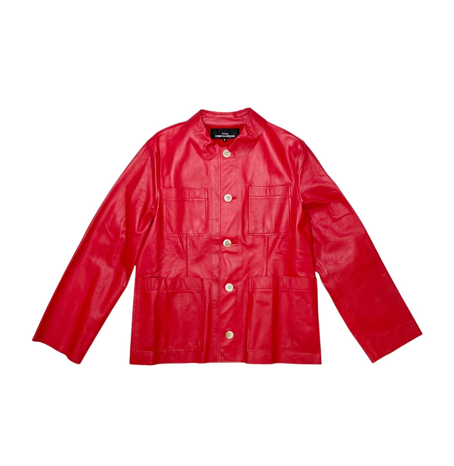 2001 Tricot COMME des GARÇONS leather jacket/skirt set