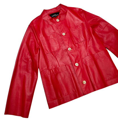 2001 Tricot COMME des GARÇONS leather jacket/skirt set