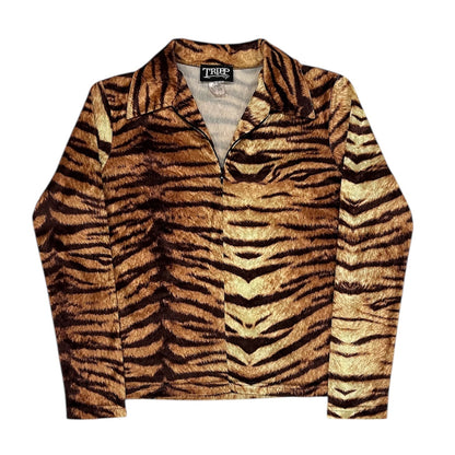 1990s Tripp NYC Tiger Faux Fur Top
