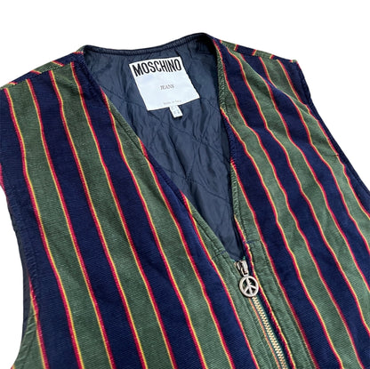 1990s Moschino Jeans striped vest
