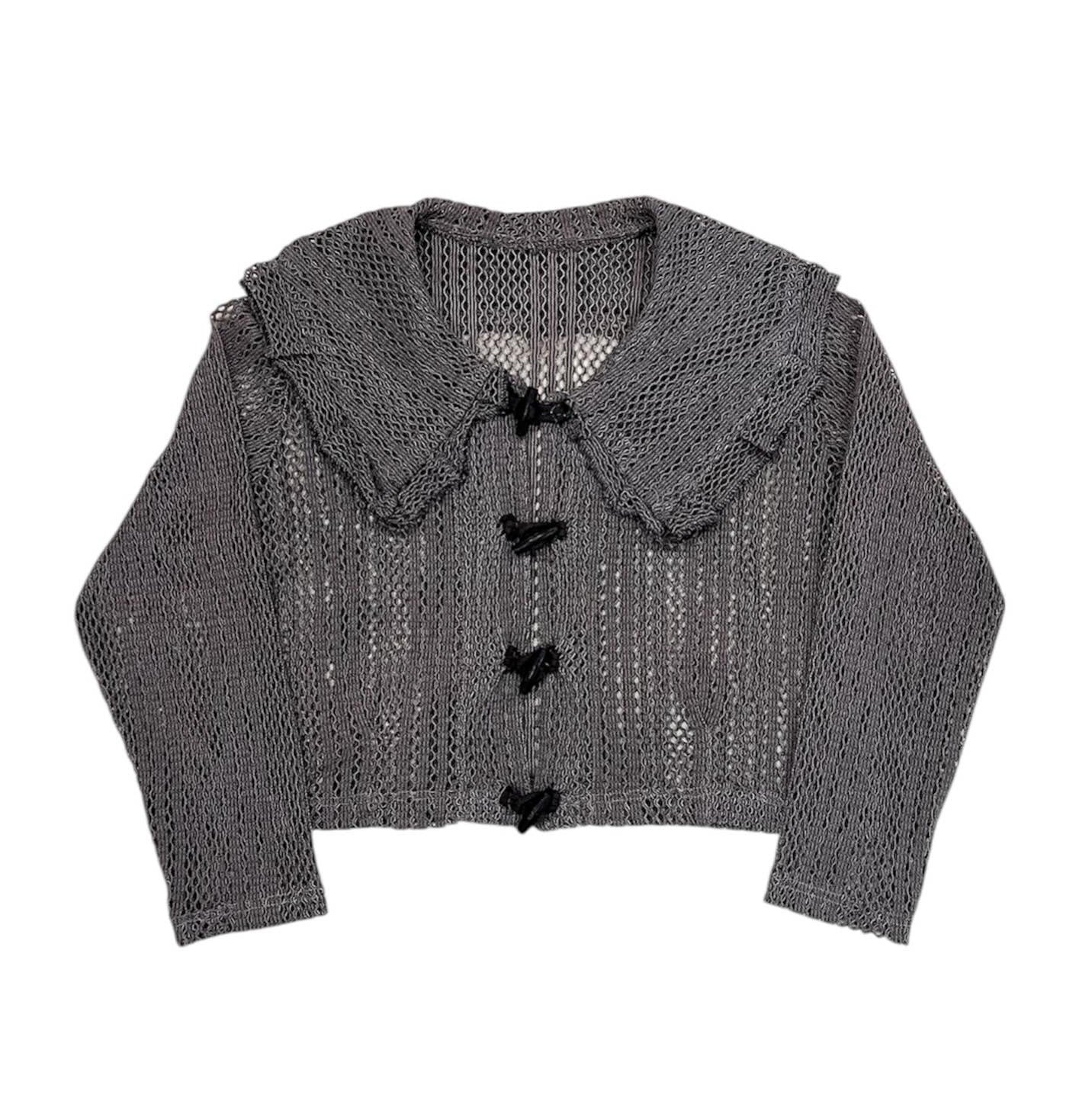 1990s Crochet Knit Cardigan