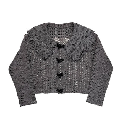 1990s Crochet Knit Cardigan