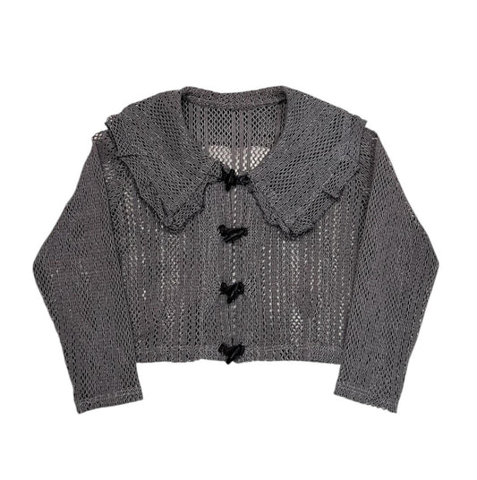 1990s Crochet Knit Cardigan