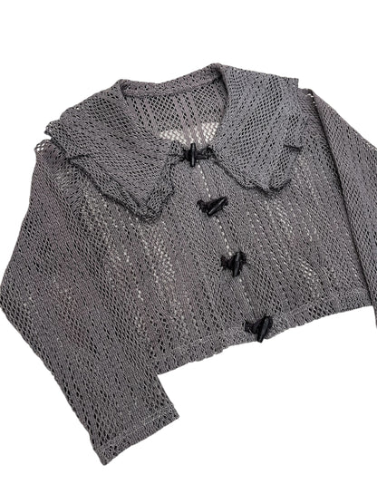 1990s Crochet Knit Cardigan