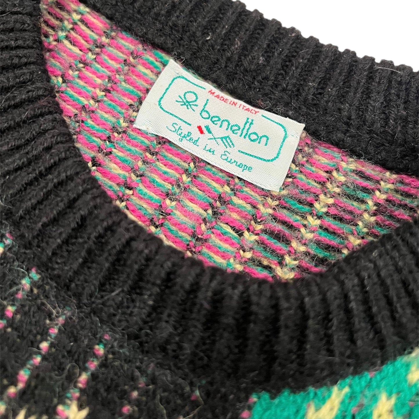 1980s Benetton Solar System Knit Sweater