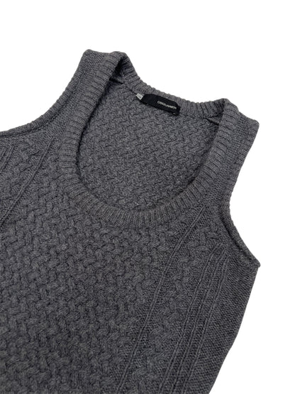 2000s Dsquared2 Cable Knit Tank Top