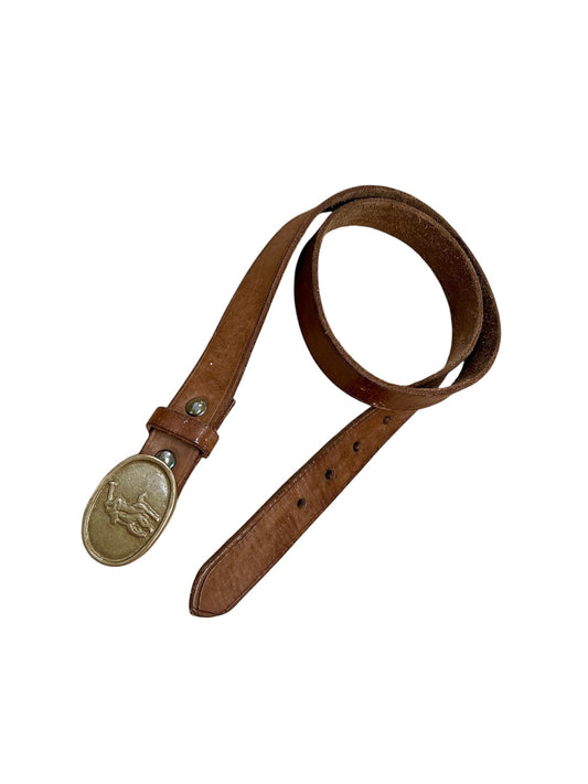 1970s Polo Ralph Lauren brass leather belt