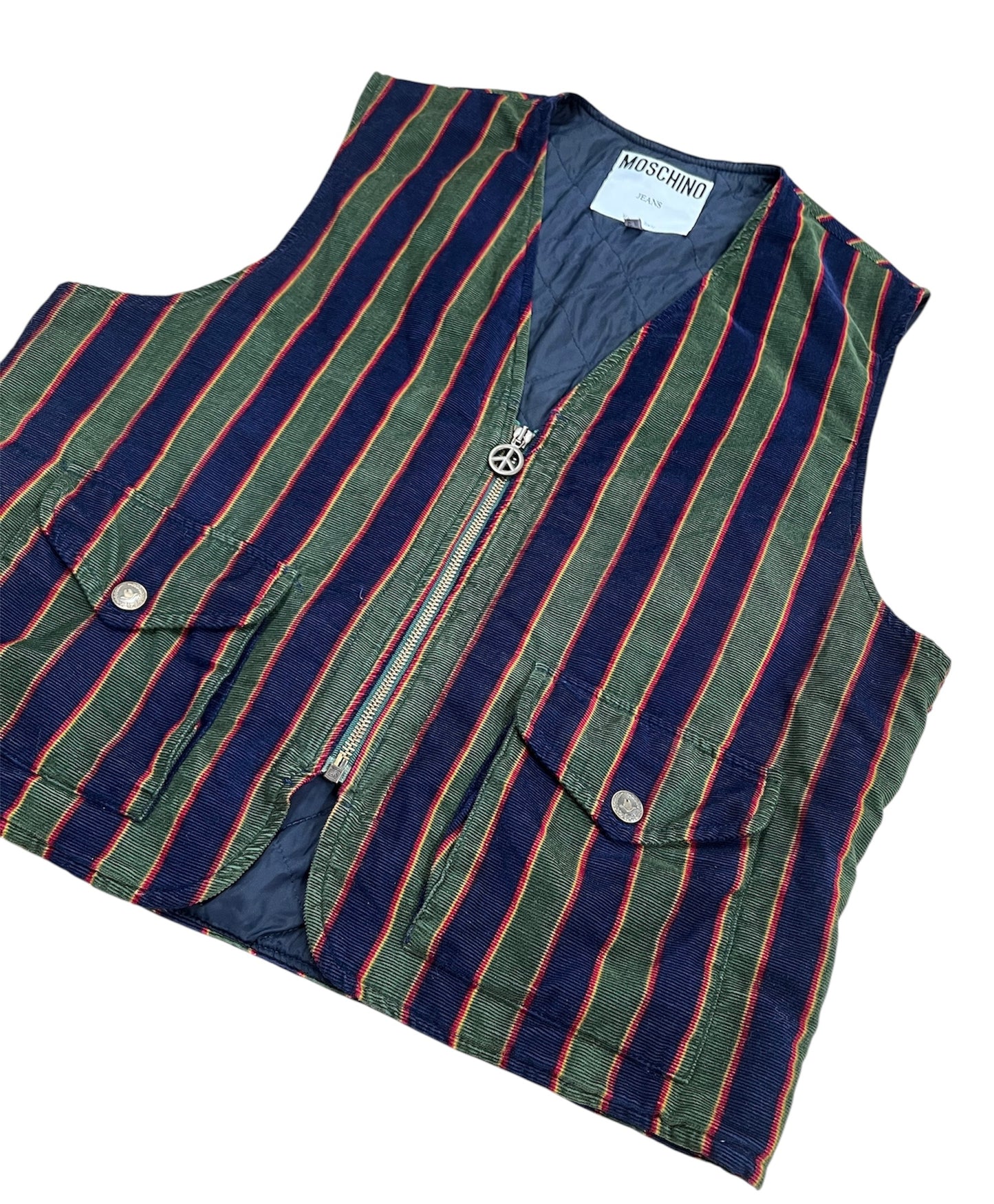 1990s Moschino Jeans striped vest
