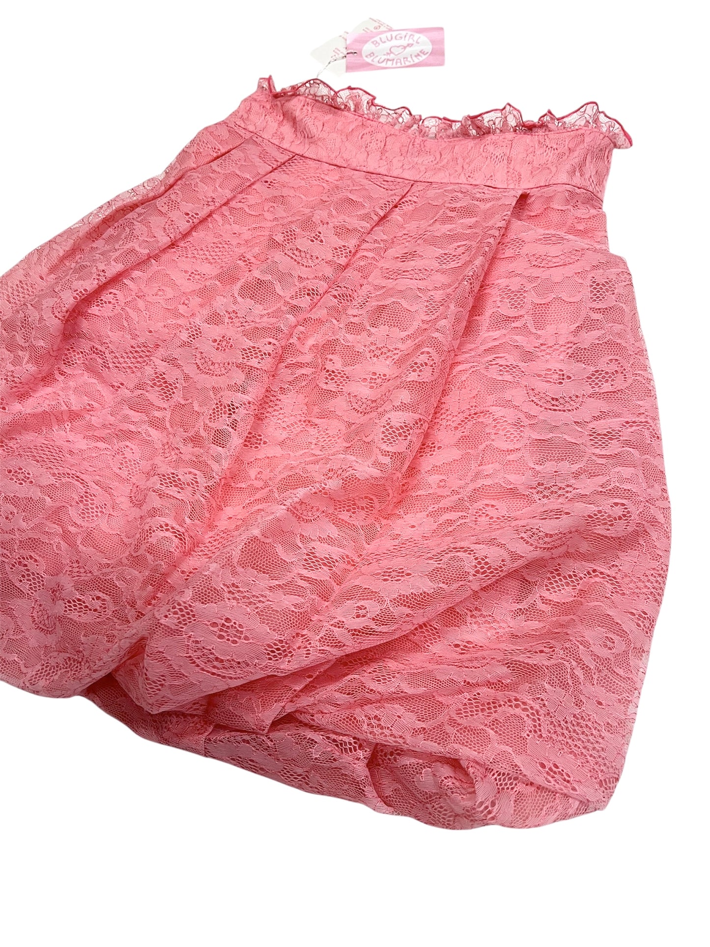 NWT 2000s Blugirl By Blumarine Silk Lace Bubble Skirt