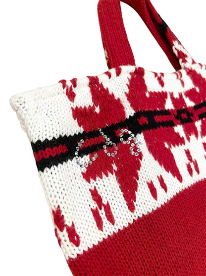 COMME des GARÇONS wool knit tote bag