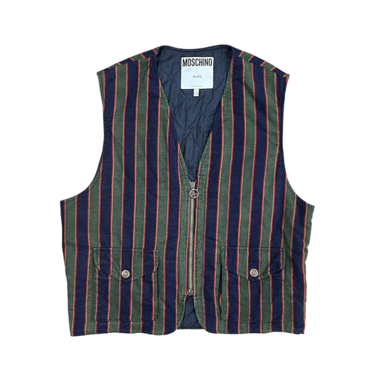 1990s Moschino Jeans striped vest