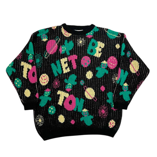 1980s Benetton Solar System Knit Sweater