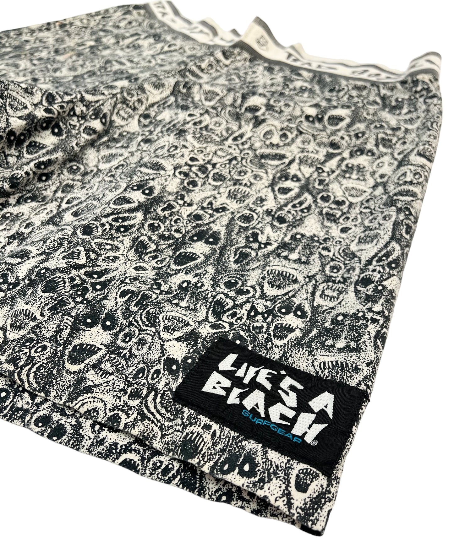 1980s Life's A Beach Surf Gear skull shorts