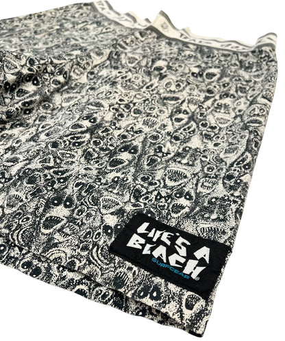 1980s Life's A Beach Surf Gear skull shorts