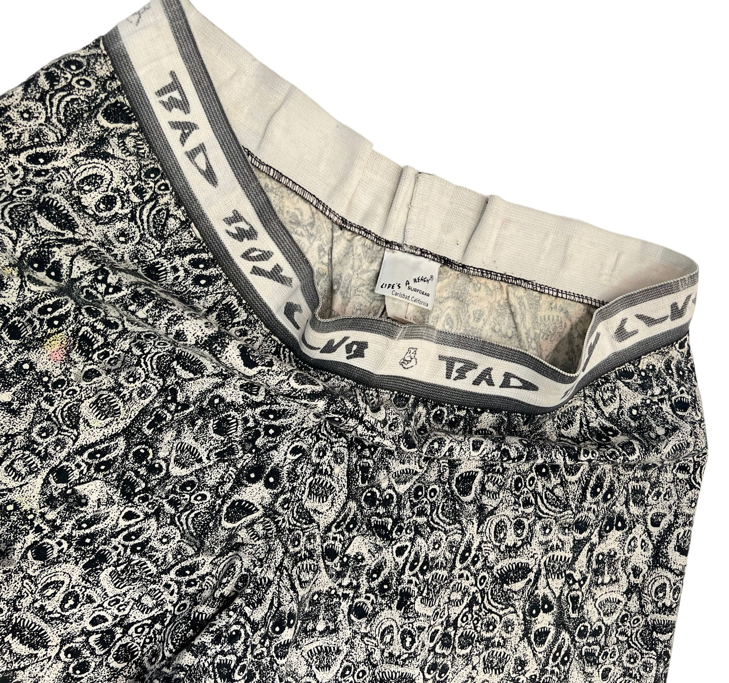 1980s Life's A Beach Surf Gear skull shorts