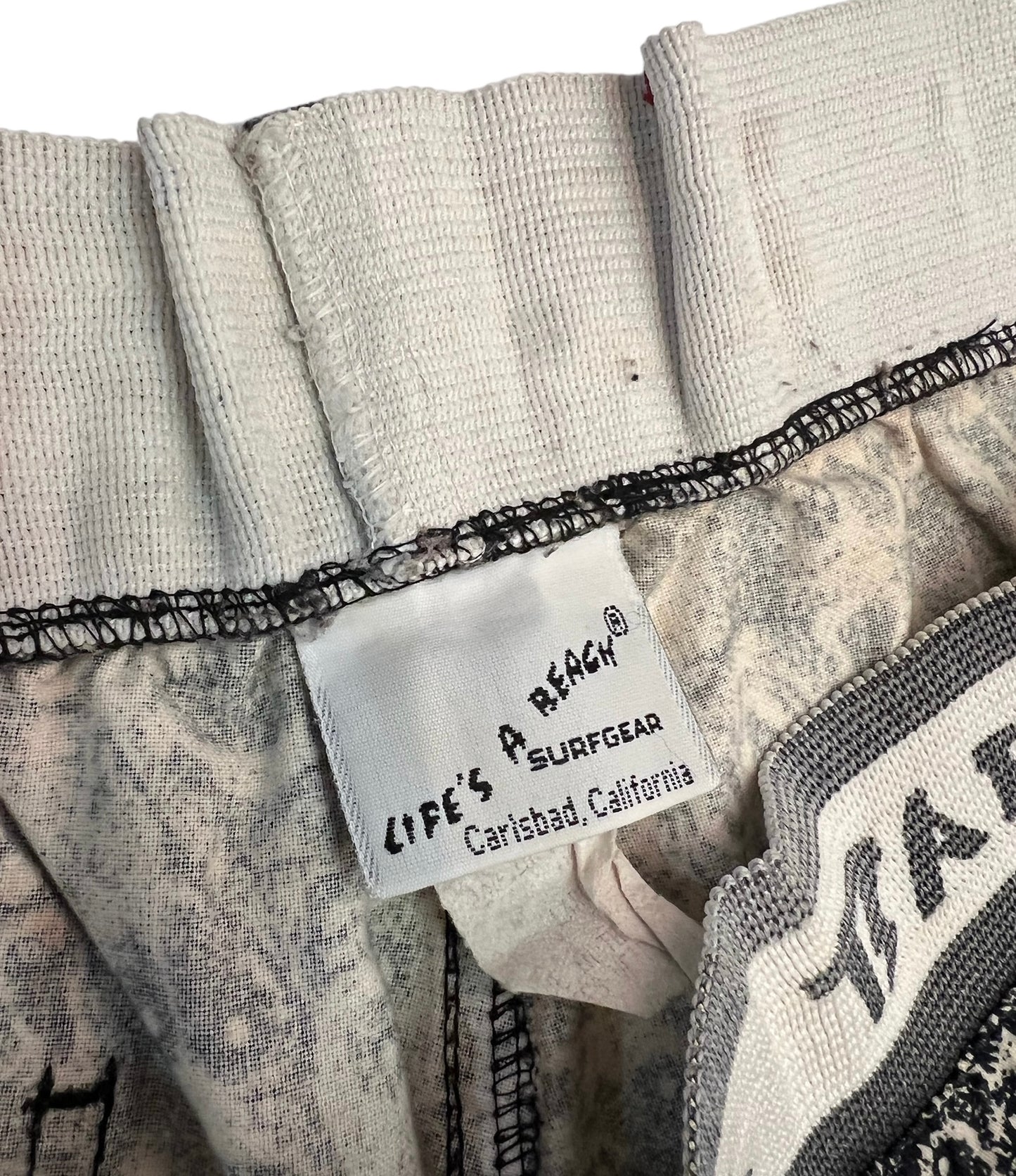 1980s Life's A Beach Surf Gear skull shorts