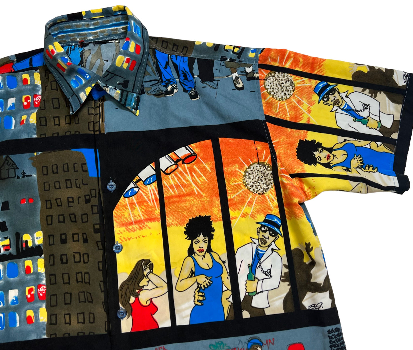 2000s Sword Street Wear S/S Button Up Shirt