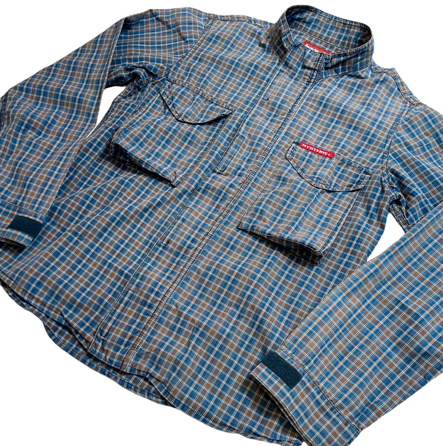 2000s Hysteric Glamor military style plaid jacket