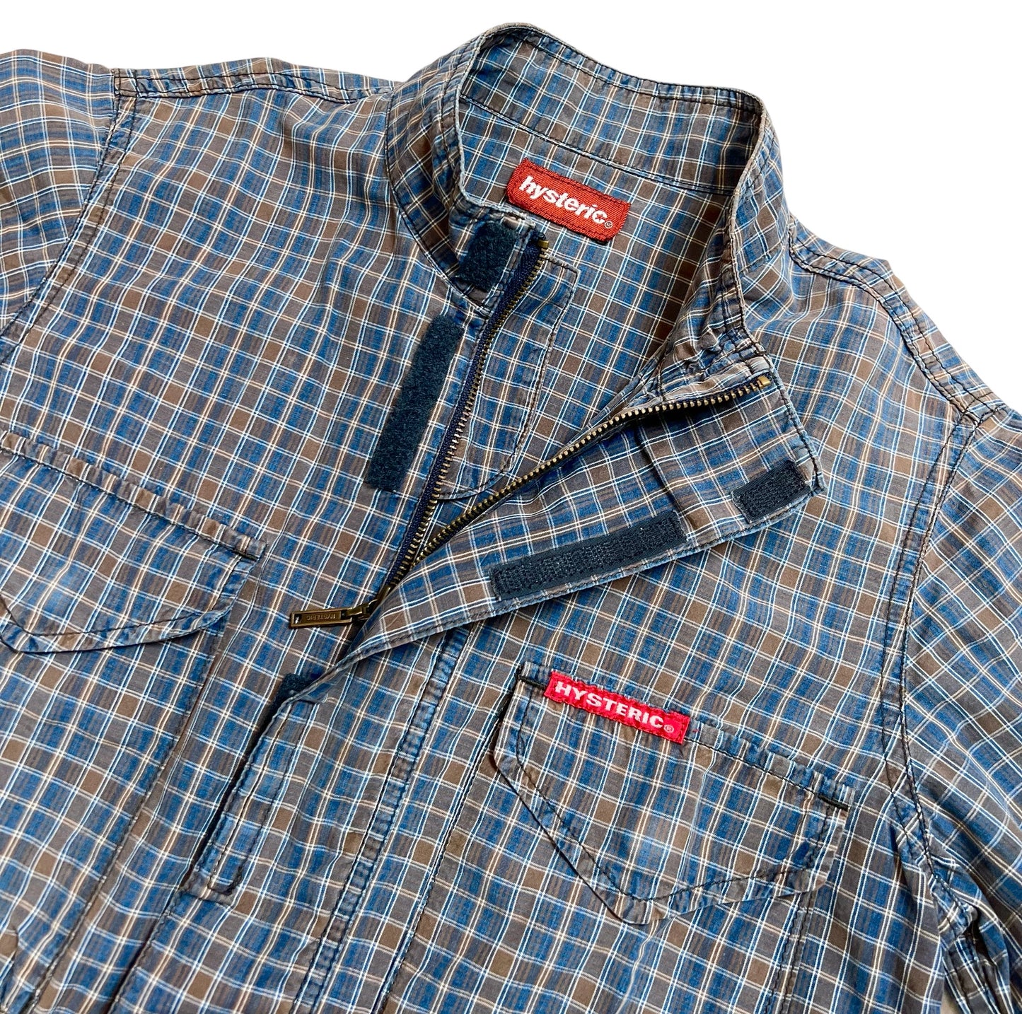 2000s Hysteric Glamor military style plaid jacket