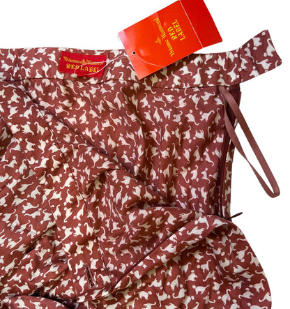 Deadstock Vivienne Westwood Red Label asymmetrical cat skirt