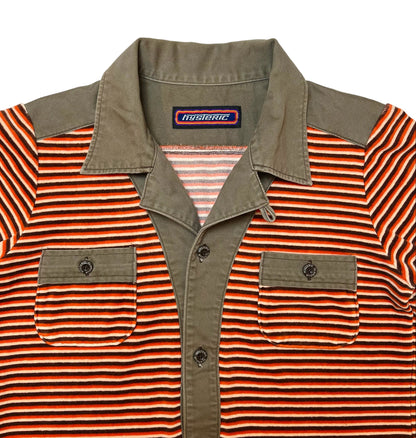 2000s Hysteric Glamour velour s/s button up shirt