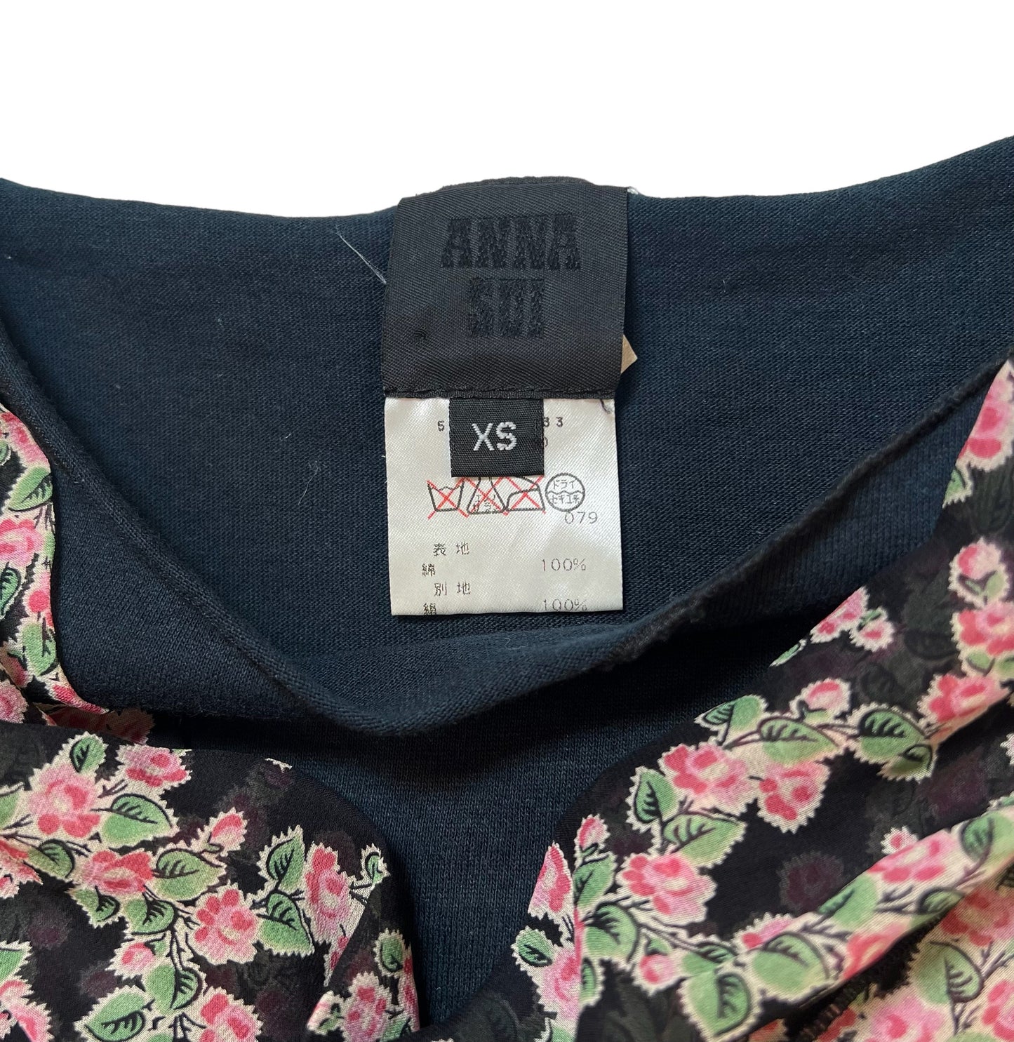 2000s Anna Sui scarf wrap t-shirt