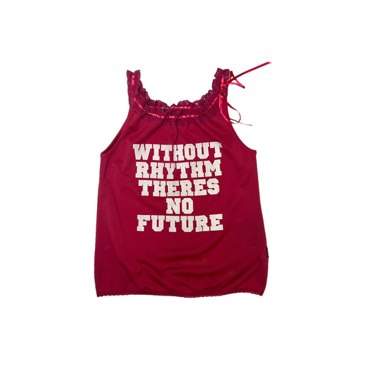 2000s Hysteric Glamor gathered lace basketball jersey