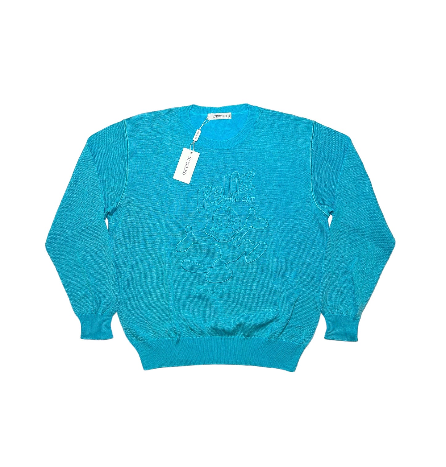 Deadstock 1990s Iceberg "Felix" iridescent crewneck sweater