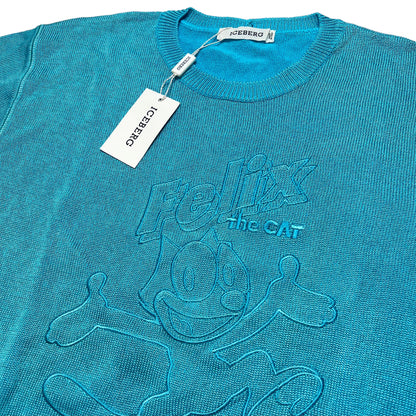 Deadstock 1990s Iceberg "Felix" iridescent crewneck sweater