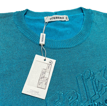 Deadstock 1990s Iceberg "Felix" iridescent crewneck sweater